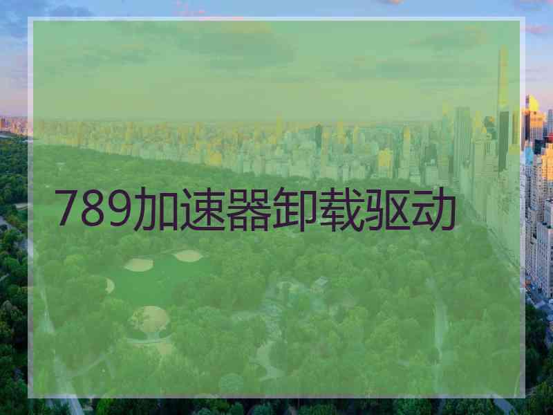 789加速器卸载驱动