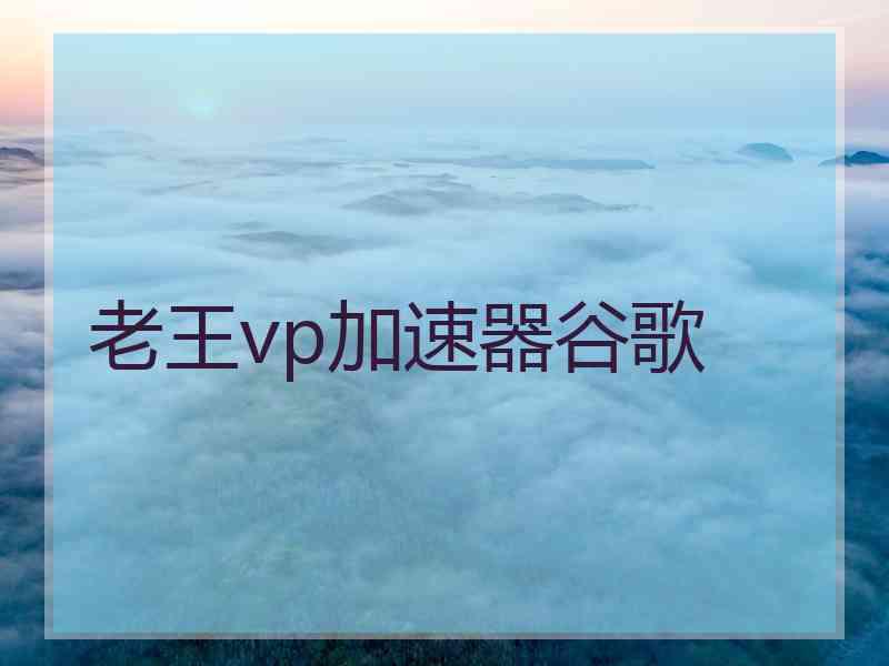 老王vp加速器谷歌